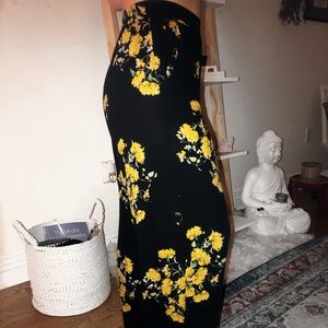 Black Floral Pants